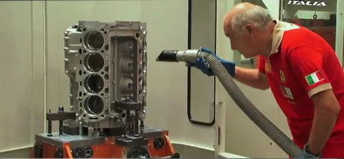 ferrri 458 engine at Ferrari 458 Italia Engine Assembly Video