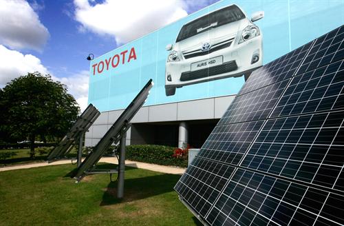 toyota solar at Toyota UK Solar Power System Launched