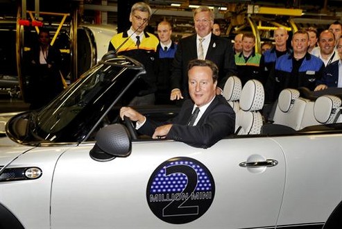 2mil mini 1 at David Cameron Drives 2 Millionth MINI Off The Line
