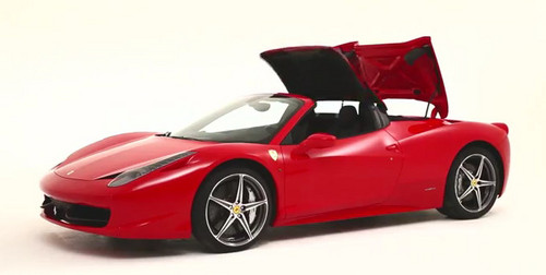 458 spider roof at Ferrari 458 Spider Roof In Action   Video