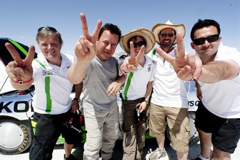 Bonneville Skoda Octavia 2 at Bonneville Skoda Octavia vRS Hits 227 mph