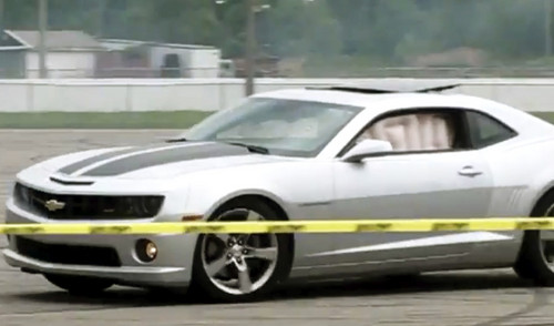 Chevrolet Camaro Airbag Chevrolet Camaro Airbag at Camaro Airbags Deploy During Donuts Video