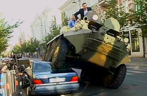 cool mayor1 at Worlds Coolest Mayor Crushes Illegally Parked Mercedes   Video