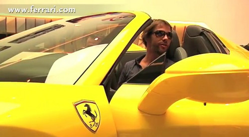 JK ferrari 458 spider at Video: Jay Kay Checks Out Ferrari 458 Spider