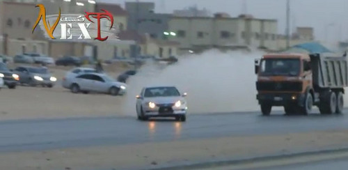 arab mad drift at Video: Arabian Drifters Show Off Their Skills... and Stones!
