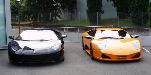 dmc lambo 2 at DMC Murcielago Chilling with Aventador at Ascona 