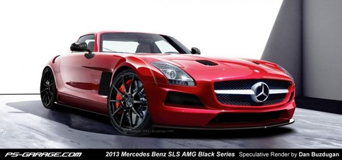 mercedes benz sls amg black series by danyutz lr at Rendering: Mercedes SLS AMG Black Series 