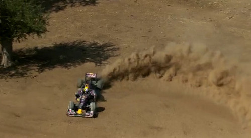 red bull off road1 at Formula 1 Goes Off Road as Red Bull Hits Texas
