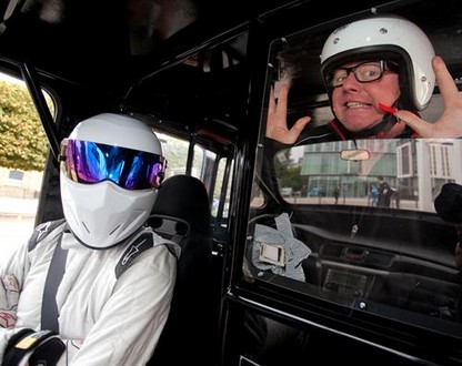 stig evans 1 at Stig Becomes Cabbie, Chris Evans Passenger