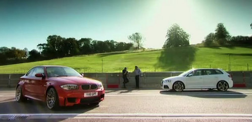 1m vs rs3 at Fifth Gear Pits BMW 1M Against Audi RS3