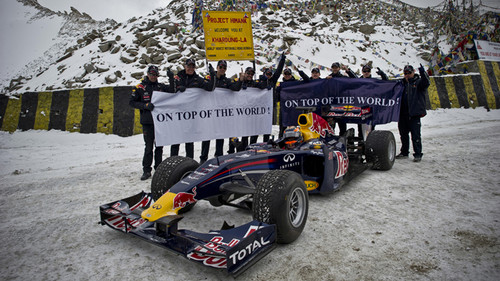red bull high 2 at Red Bull F1 Car at 18,000 Feet