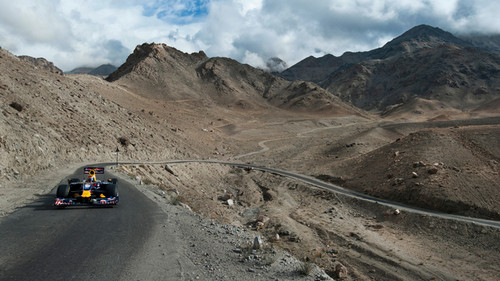red bull high 4 at Red Bull F1 Car at 18,000 Feet