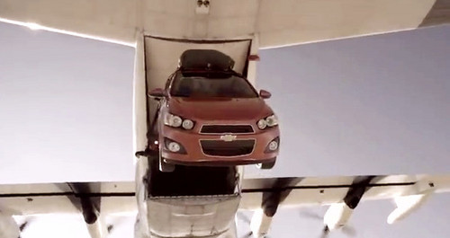 sonic skydive at Chevrolet Sonic Skydive Commercial