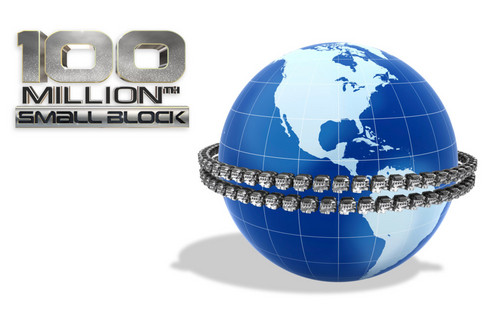 100M SmallBlock Globe 300dpi at GMs 100 Millionth Small Block Engine Produced
