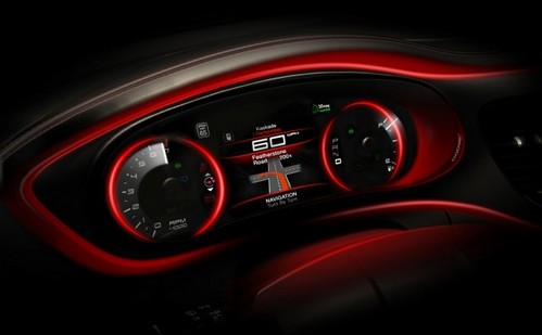 2013 dodge dart interior teaser 1 at 2013 Dodge Dart Interior Teased