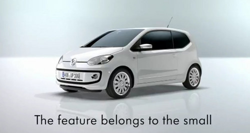 up comms at Volkswagen up! Commercial Mocks Big Things