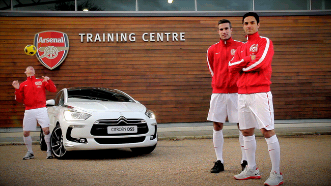 CitroenDS5ArsenalCinemagraphHeader1 at Cinemagraphs: Citroen DS5 and Arsenal Players