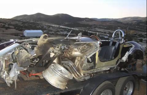  at 130 mph AC Cobra Crash at Willow Springs: Video