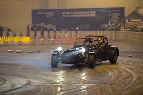 indoor drift course at Caterham Indoor Drift Course at Autosport International