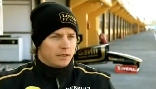 kimi renault f1 test at Kimi Raikkonen First F1 Test In Two Years: Video
