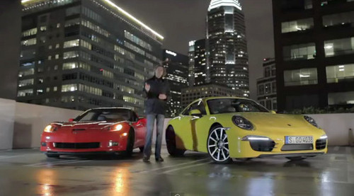 991 vs z06 at Corvette Z06 vs Porsche 991: Video