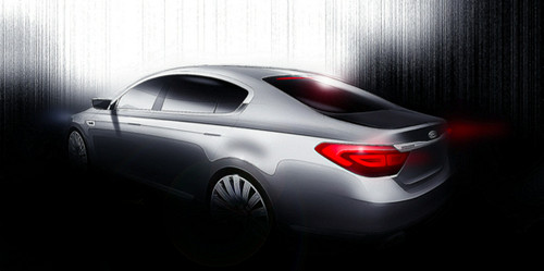 Kia KH Flagship Sedan 2 at Kia KH Flagship Sedan Sketches Released