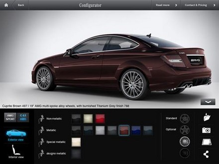 Mercedes ipad app 2 at Mercedes C Class iPad Brochure App Launched