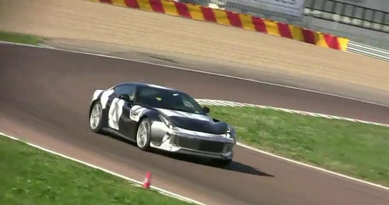 F12 on track at Ferrari F12 Flexing Muscle On Race Track
