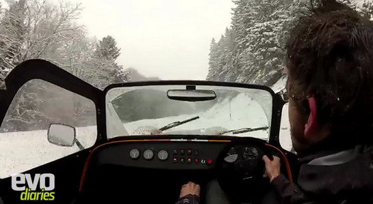 caterham snow at EVO Drives Caterham Supersport On Snow