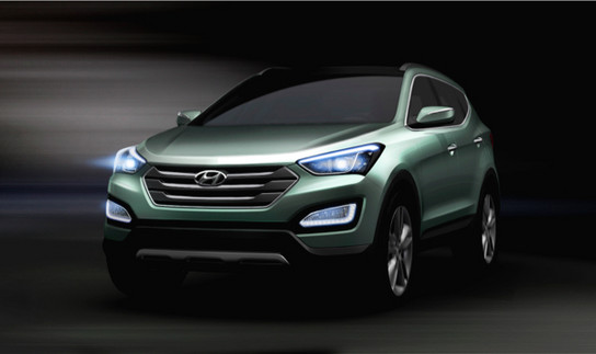 new santafe 1 at 2013 Hyundai Santa Fe Official Renderings Released
