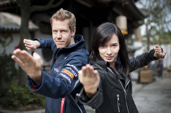 Sebastian Vettel Kung Fu Film 1 at Vettel Drive of the Dragon Kung Fu Film Released