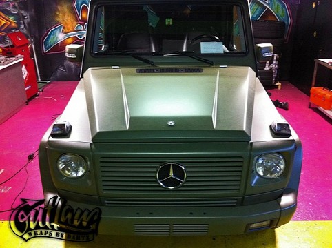 Army Green G55 2 at Mercedes G55 Wrapped In Army Green