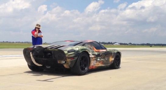 Hennessey Ford GT 212 MPH at Hennessey Ford GT Set New 1/2 Mile Record: 212.9 MPH