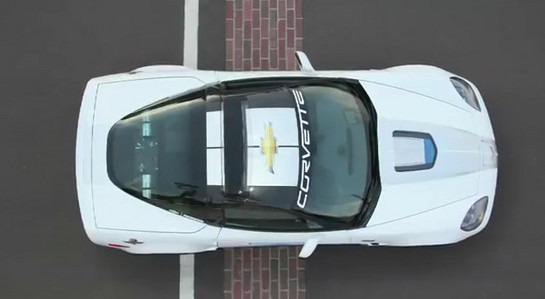 ZR1 pace car at Ryan Briscoe Tests Corvette ZR1 Indy 500 Pace Car
