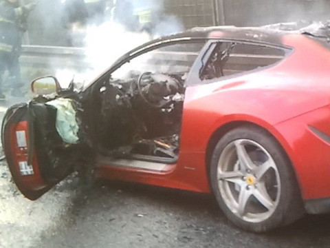 ferrari ff fire n 3 at Another Ferrari FF Goes Up In Flames
