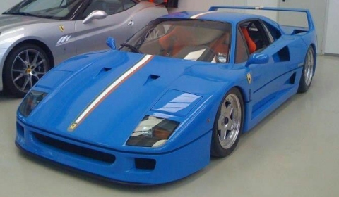 Blue Ferrari F40 Tricolore at Unique: Blue Ferrari F40 Tricolore