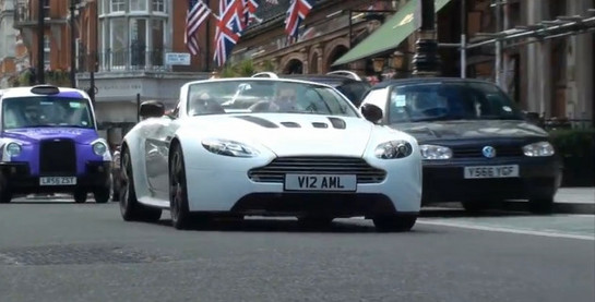 Aston Martin V12 Vantage Roadster at Aston Martin V12 Vantage Roadster Caught On Video
