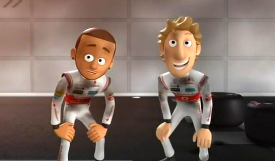 Jensen Lewis Tooned at Jenson and Lewis Get Tooned In McLaren Animation