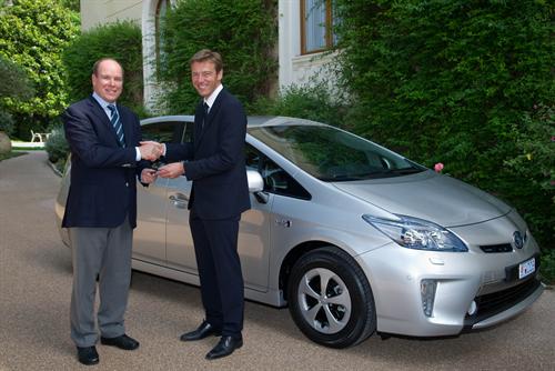 Prince Albert II of Monaco 1 at Prince Albert Gets Europes First Toyota Prius Plug in Hybrid
