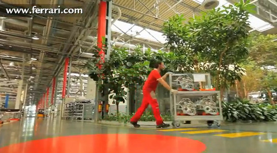 ferrari green 1 at Video: Ferrari Factory Turning Into A Greenhouse! 