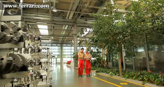 ferrari green 2 at Video: Ferrari Factory Turning Into A Greenhouse! 