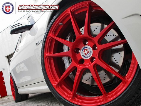 C63 with Red HRE Wheels 4 at Mercedes C63 with Red HRE Wheels