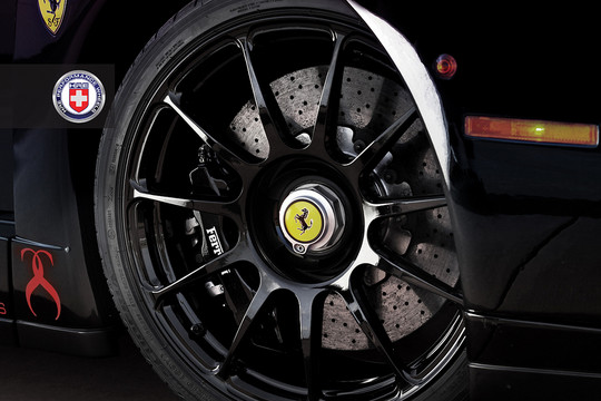 Ferrari Enzo with HRE 5 at Black Ferrari Enzo with HRE Centerlock Wheels