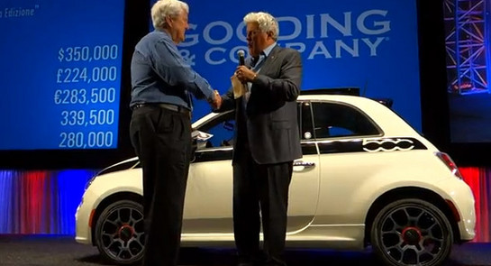 Leno Fiat Auction at Jay Lenos Fiat 500 Charity Auction   Video