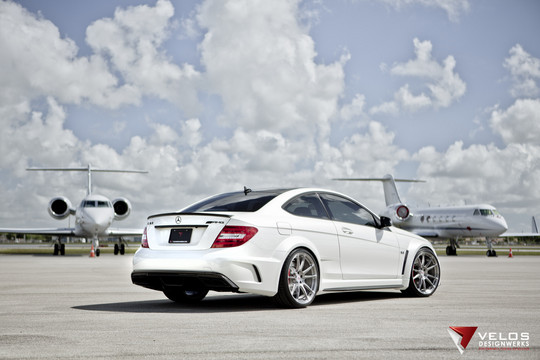Mercedes C63 Black with HRE Wheels 5 at Velos Mercedes C63 Black with HRE Wheels