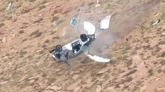 foely evo crash at Foley’s Massive Pikes Peak Crash On Board Footage
