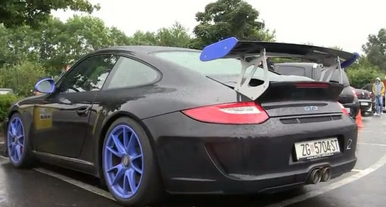GT3 akra at Porsche GT3 With Akrapovic Exhaust Sings Tenor