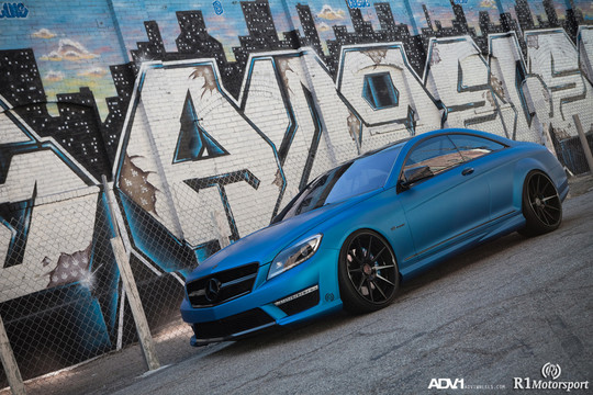 Mercedes CL63 on ADV1 Wheels 1 at Cool: Matte Blue Mercedes CL63 on ADV1 Wheels