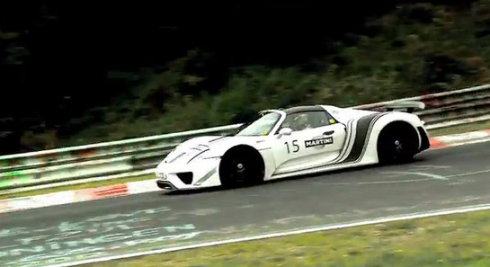 Porsche 918 at The Nurburgring 2 at Video: Porsche 918 at The Nurburgring with Walter Rohrl