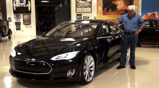 Tesla Model S Jay 1 at Tesla Model S Visits Jay Lenos Garage